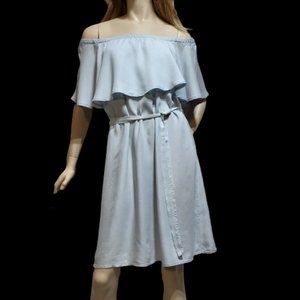 Old Navy off the shoulder blue summer dress size large